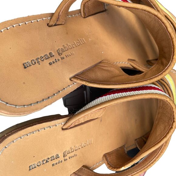 Morena Gabriella Adria Sandals Sz 40 EU/ 9US Made in Italy Preppy Slides Boho - Picture 10 of 11
